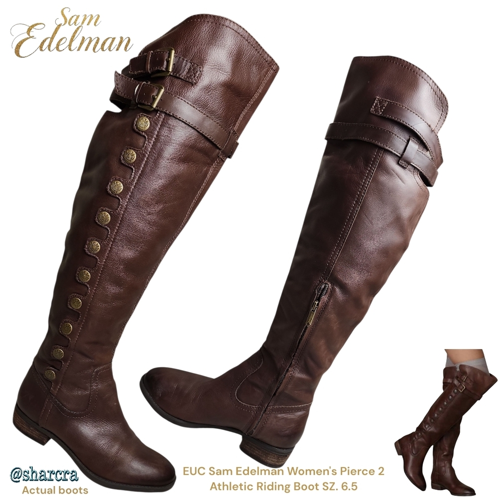 Sam Edelman Women's Over-the-Knee Riding Boots in Dark Brown